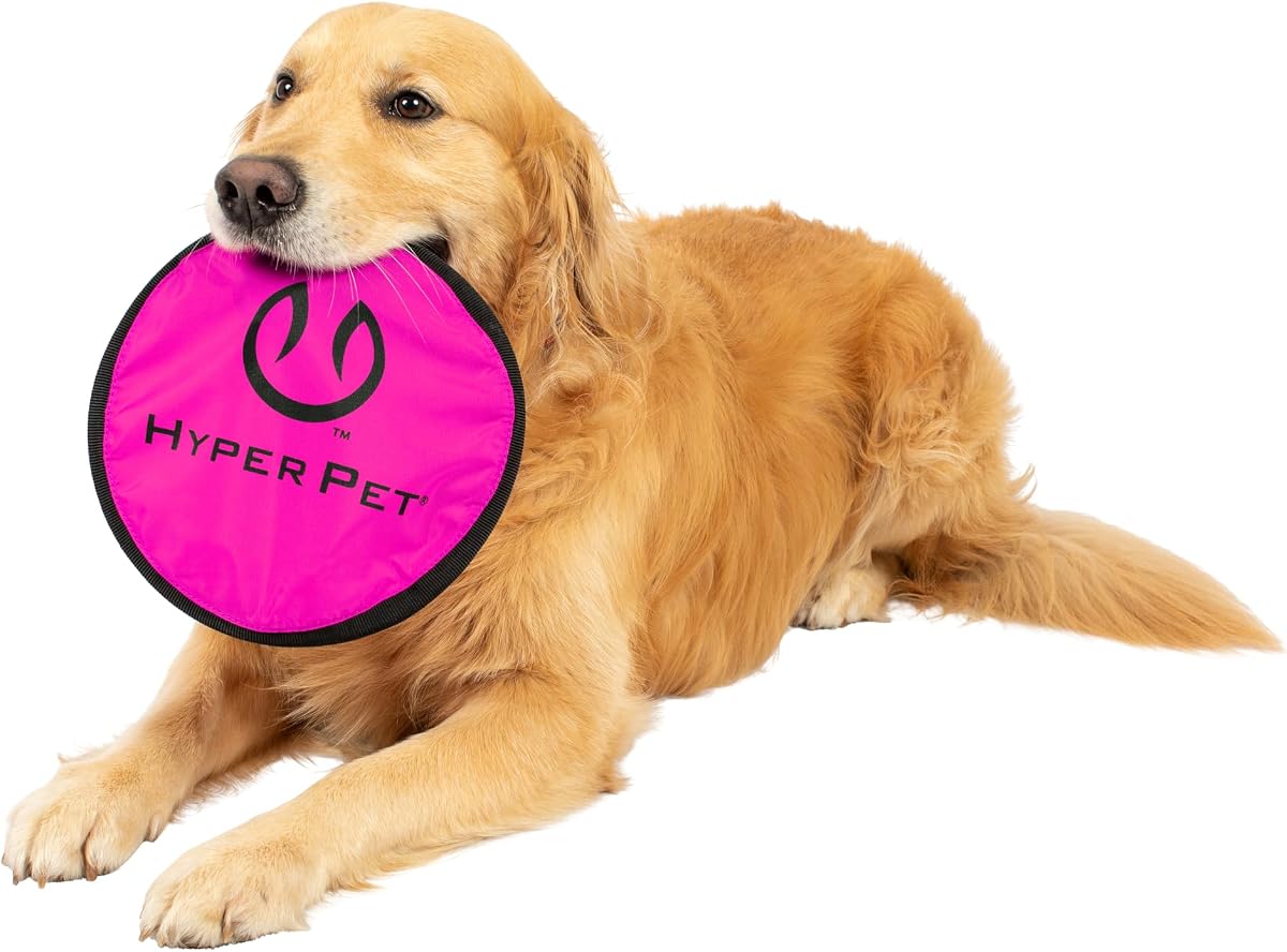 Hyper Pet Flippy Flopper Flying Disc Dog Toy 9 Inch, Floats, Colors Vary | Interactive fetch design safe on teeth, stays on the water surface for pool and lake play, multicolor styles ship assorted