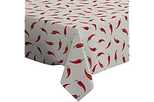 Q-Beans Rectangle Decorative Tablecloth: The Ultimate Chili Pepper Grace for Your Dining Décor
