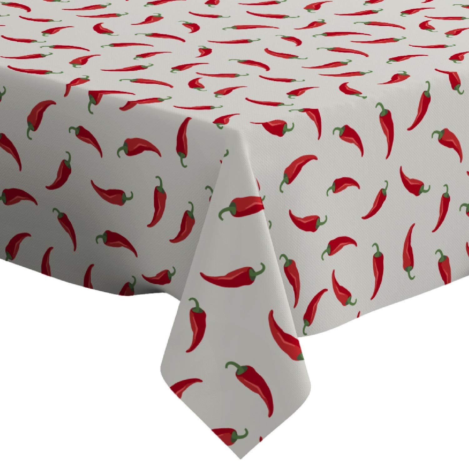 Rectangle Decorative Tablecloth [Size: 60 x 84 inch], Washable and Reusable Table Cloth Cover for Indoor and Outdoor ( Chili Peppers )