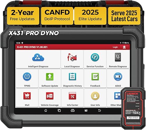 LAUNCH X431 Pro Dyno 2025 Herramienta de escaneo de diagnóstico todo en uno para todos los automóviles, codificación ECU Control bidireccional 38+