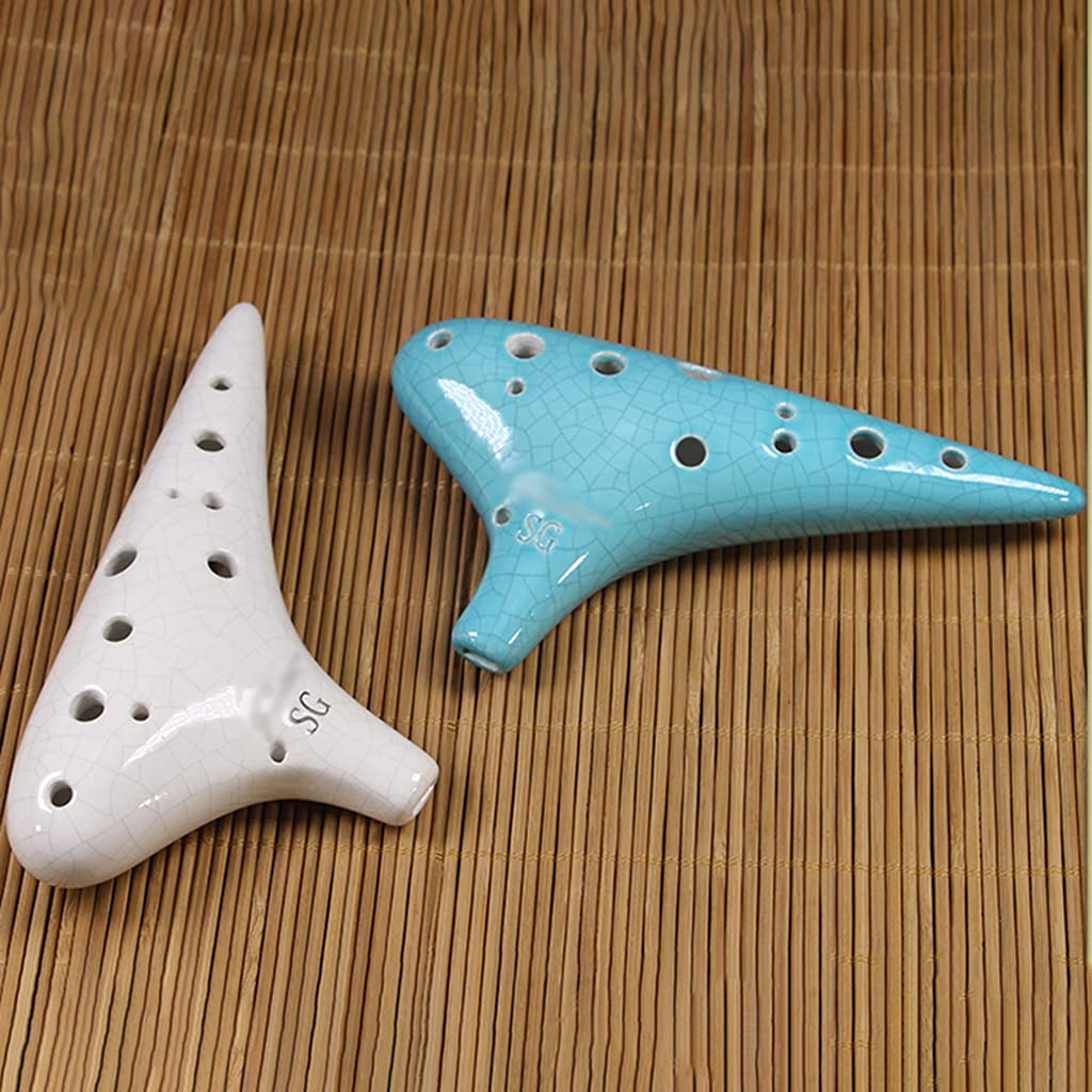 Musical instrument Ocarina Soprano a 12 buche G (SG) Suona professionalmente Strumenti a fiato,Ocarina sottomarina crepa Creativa,Lanyard + Custodia