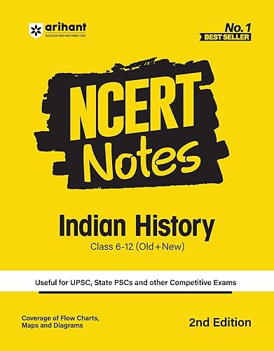 NCERT Notes Indian History | Flow Charts | Tables | Tamil Nadu &amp; NIOS Board | for UPSC | UPPSC | BPSC | JPSC | MPPSC | One Liner for UPSC/IAS Preparation | State Civil Services &amp; other Competitive Exams (Class 6 +12 Old + New)