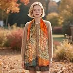 E-Clover Women Soft Floral Print Shawl Chiffon Sheer Scarf