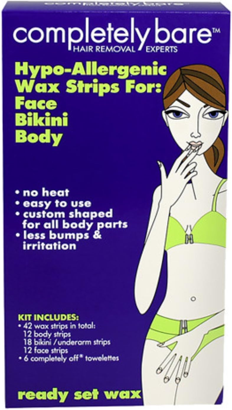 Hypo Allergenic Wax Strips, For Face, Bikini & Body 50 ea (Pack of 6)