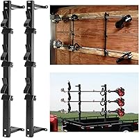OUTPRIZE 3-Place Heavy Duty Trimmer Rack with Locks - Secure Steel Weedeater Storage for Trailers & Walls