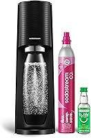 SodaStream Terra Sparkling Water Maker Starter Kit with CO2 Cylinder, DWS Bottle & Bubly Drop - Black, Eco-Friendly