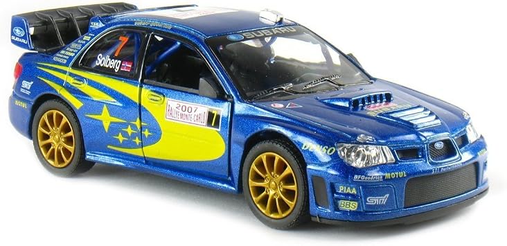 KiNSMART 2007 Subaru Impreza WRC Racing Edition 5 Inch 1:36 Scale Die Cast Metal Model Toy Race Car