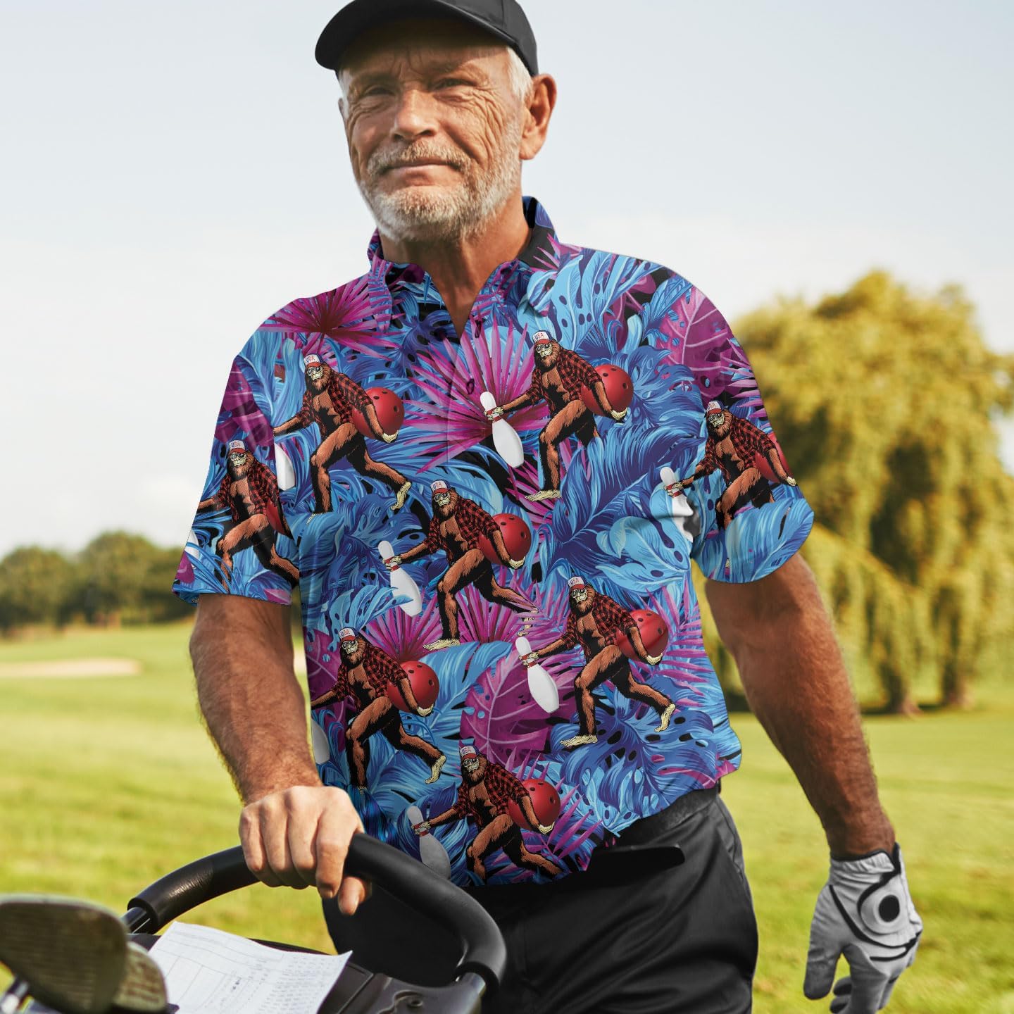 ACEPrints Colorful Hawaiian Polo Shirts for Men Casual Mens Polo Shirts Short Sleeve Golf Shirts for Men