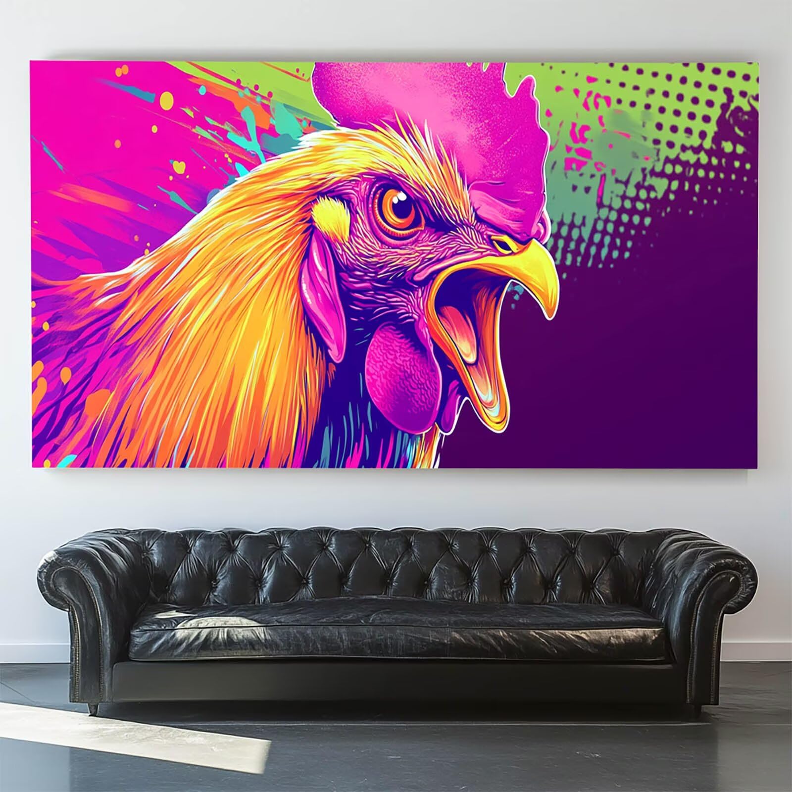 Pintar por Numeros Adultos pollo, Pintar por Numeros Niños Kit Manualidades Adultos Gallo Cuadros para Pintar por Numeros Pintura Acrílico, Cuadros Decorativos Regalos Para Mujer 80X160cm 7w-1-4