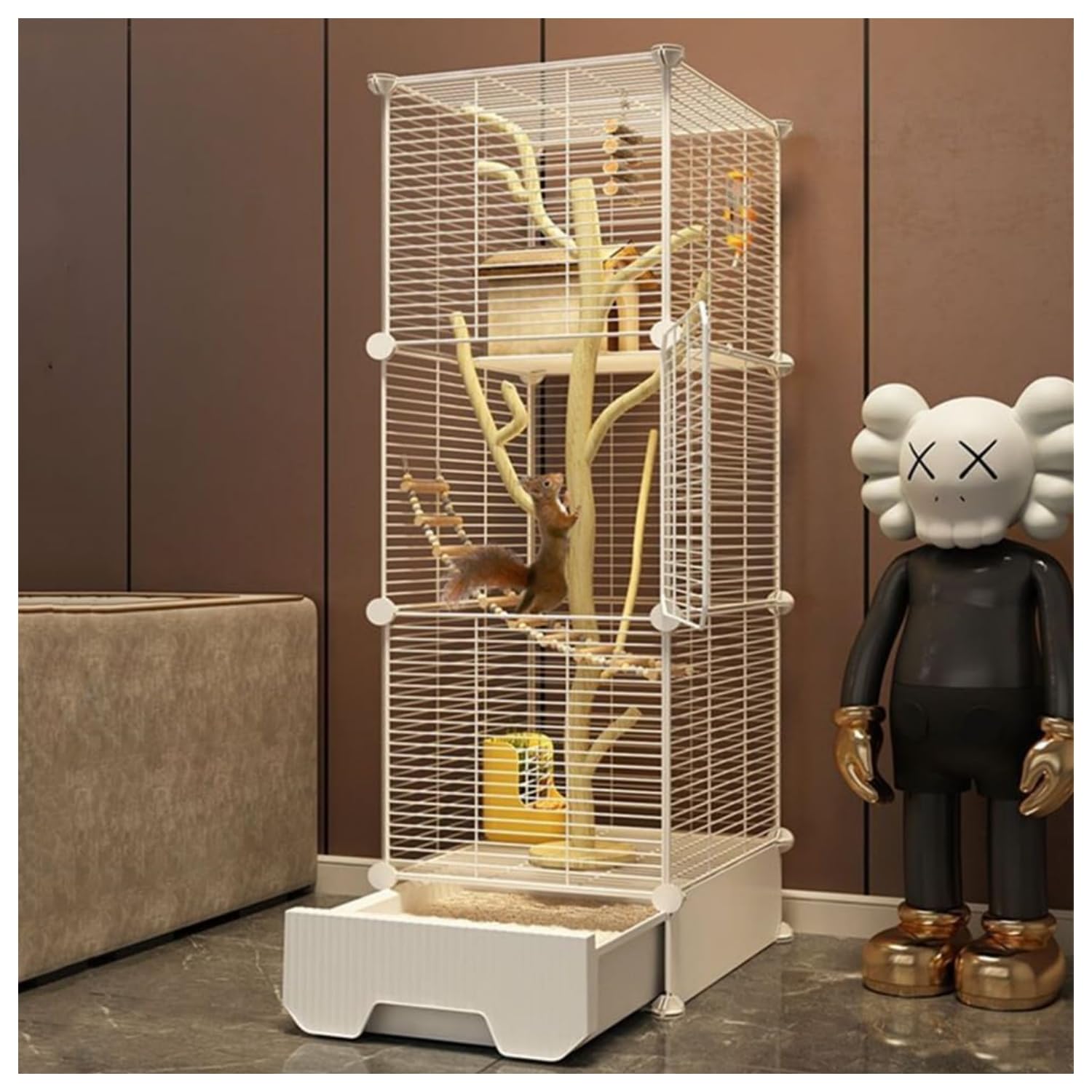 Amazon | Quxxuol 動物ケージ、リスケージ、家庭用大型リス