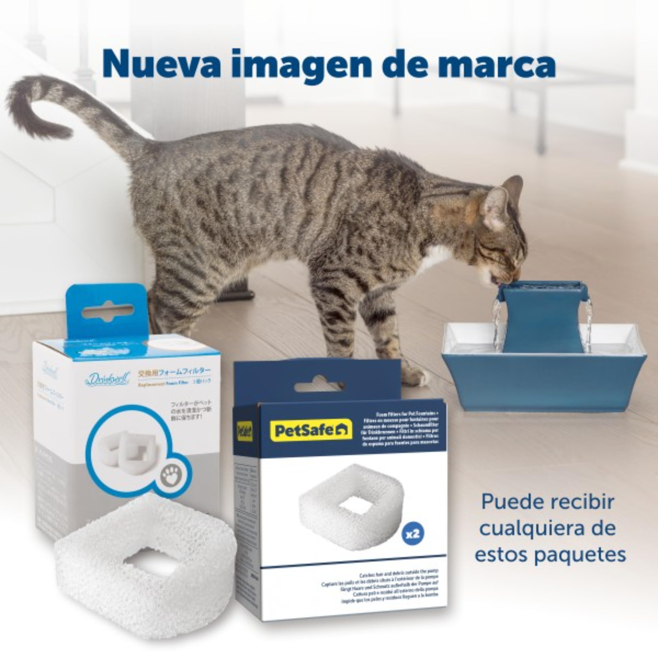 Petsafe PAC19-14089 Drinking Fountain Foam Filter for Pets, 2 pieces, White