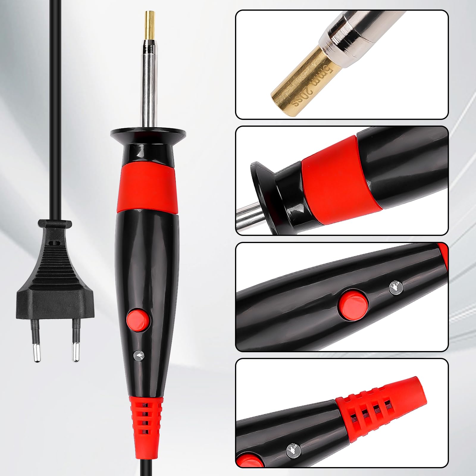 Set di fissaggio a caldo,Kit per Strass con Adesivo Termico,Cristalli Autoadesivi per Tessuti– 3 scatole di strass, 9 inserti e supporto in metallo per tessuto/pelle