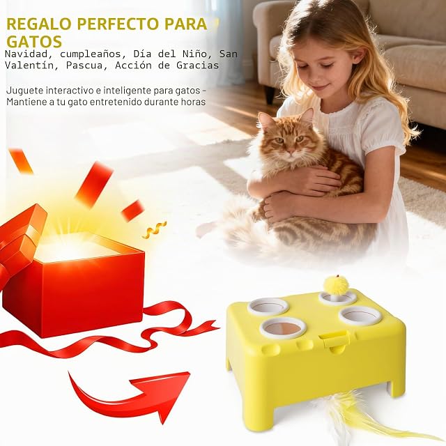 Foto 7 de 7 de Corpower Juguete Interactivo para Gatos Autónomo, Juguete Gato 2 en 1 Inteligente