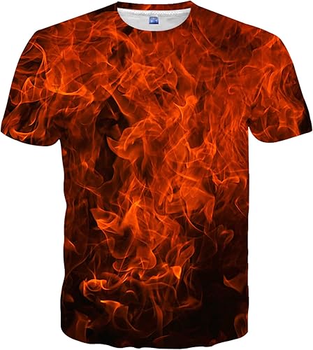 Neemanndy Camisetas coloridas gráficas 3D de manga corta con cuello redondo para hombres, mujeres y jóvenes