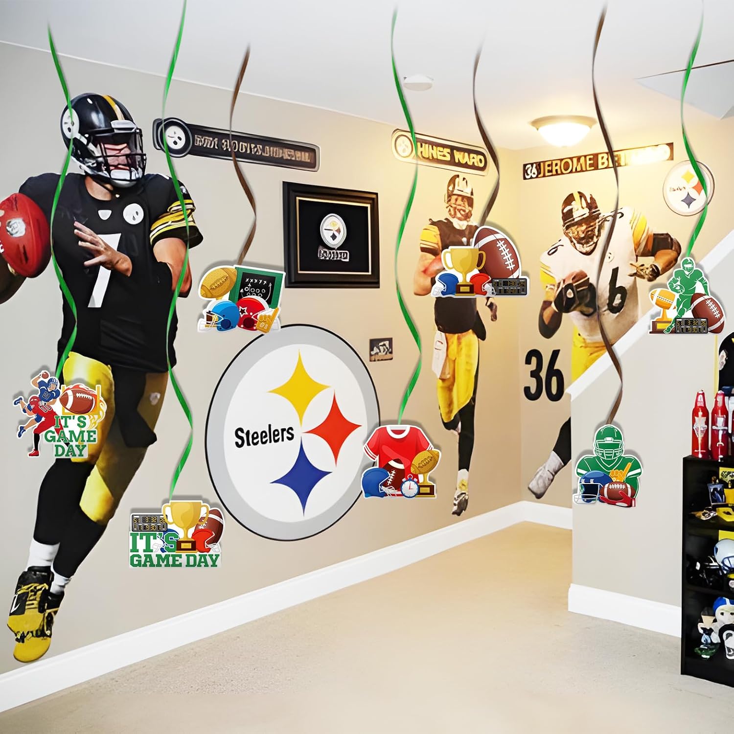 Football Party Decorations, It's Game Day Football Banner and Hanging Swirls Set Sports Theme Birthday Party Decorations for Game Day Tailgate Party Supplies - Image 9