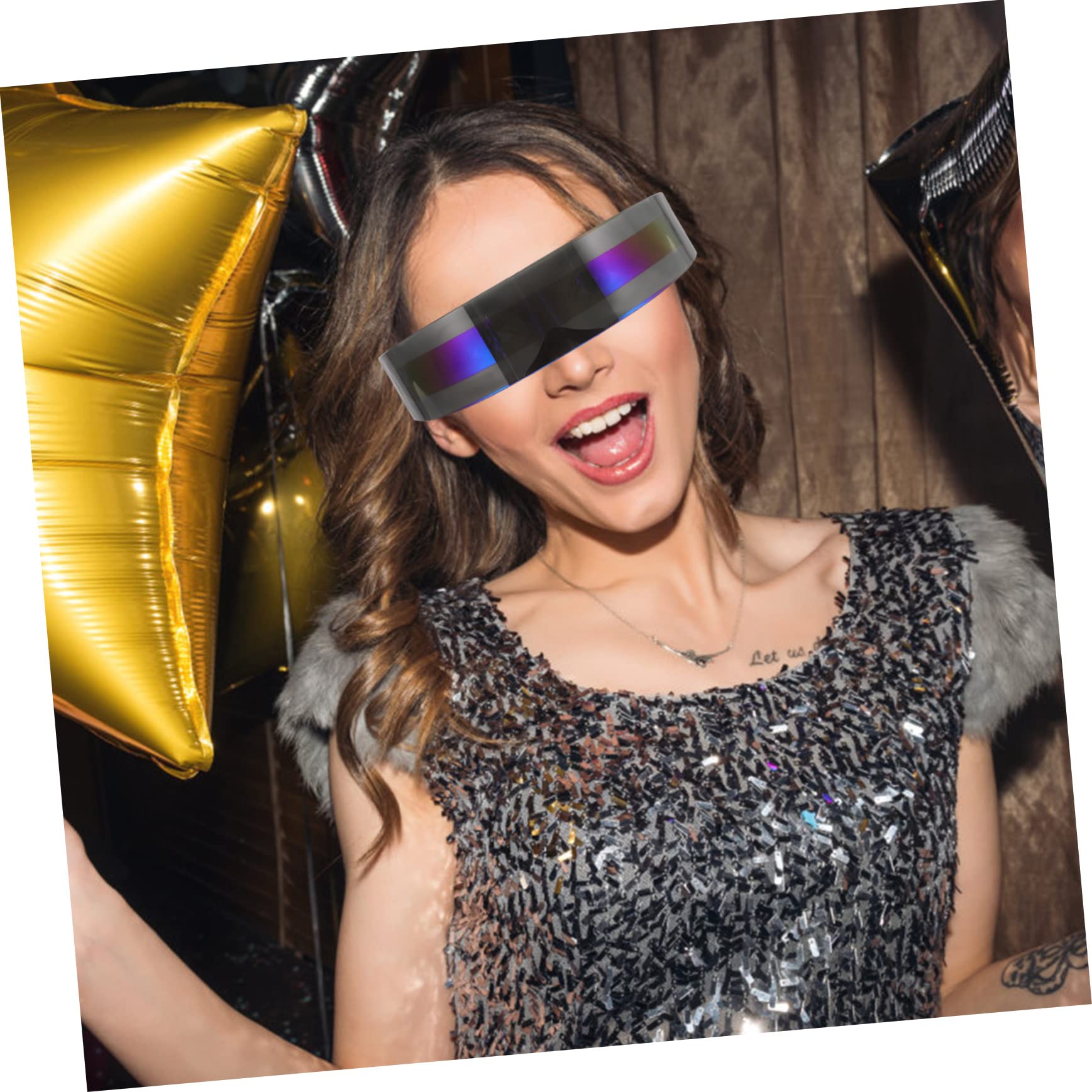 SOIMISS 10piezas Gafas De Fiesta De Estilo Futurista Lentes Decorativos y Ligeros Para Eventos Cosplay y Festivales
