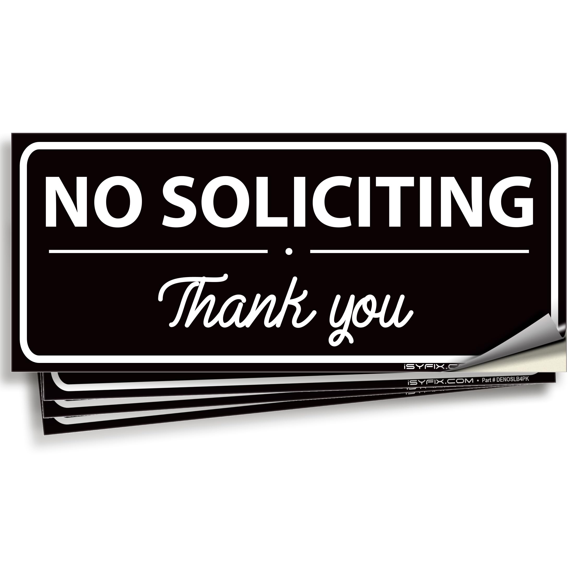 No Soliciting Signs Stickers for House, Home & Business â€“ 4 Pack 7x3 inch â€“ Premium Self-Adhesive Vinyl, Laminated for Ultimate UV, Weather, Scratch, Water and Fade Resistance, Indoor & Outdoor-image-11