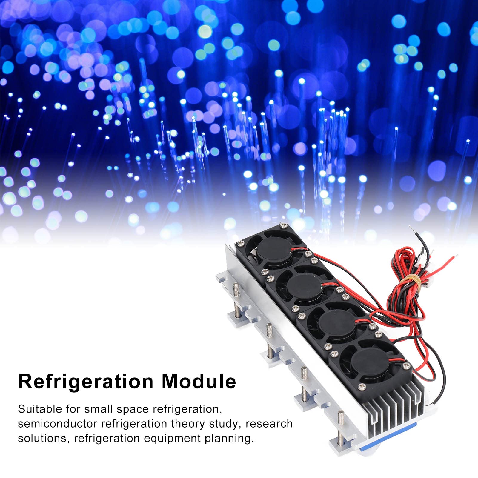 Jeanoko Módulo de Refrigeración de Alta Eficiencia Enfriador de Aire de 4 Núcleos para Proyectos de Semiconductores de Bricolaje y Equipos de Refrigeración Industrial