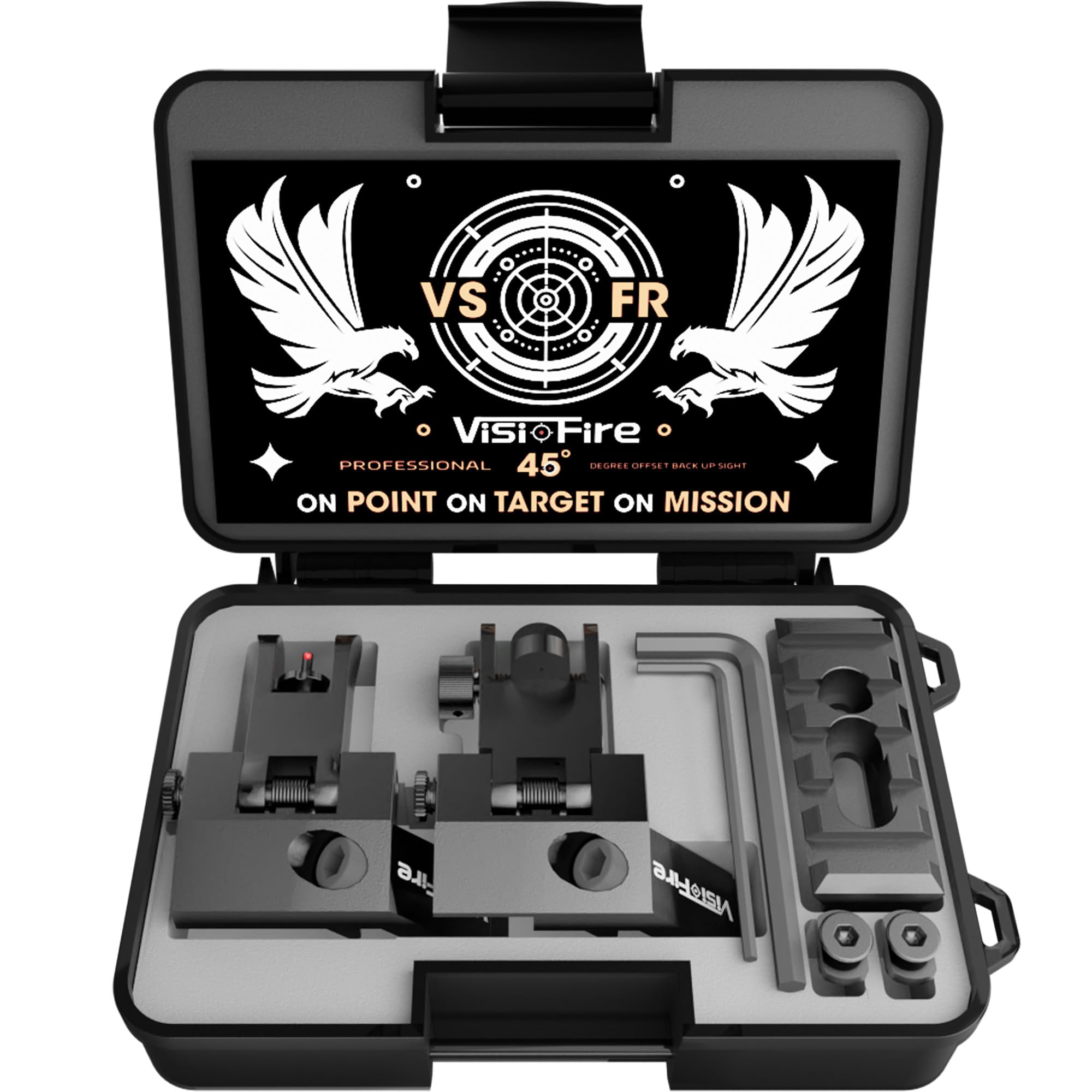 Amazon.com: Classic 45 Degree Offset Iron Sights| Flip Up Fiber