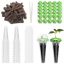 Coolrunner 66 PCS Hydroponic Pods Kit, Seed Pods Kit for Aerogarden, Grow Anything Kit, Hydroponics Garden Accessories with 15 Baskets, 20 Stickers, 15 Sponges, 1 Tweezers, 15 Planting Cove
