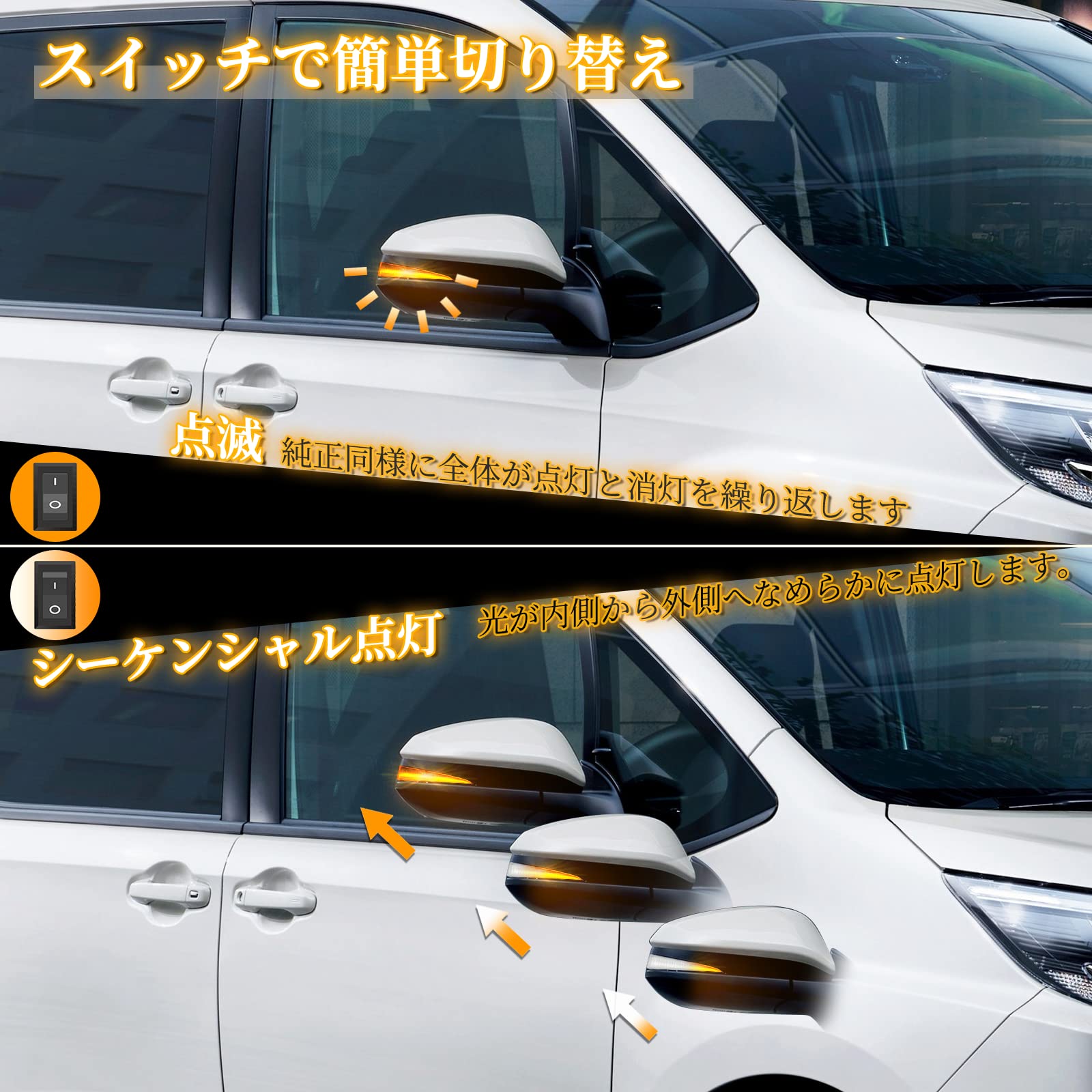 Amazon.co.jp: POPMOTORZ ヴォクシーノア 90系対応ドアミラー