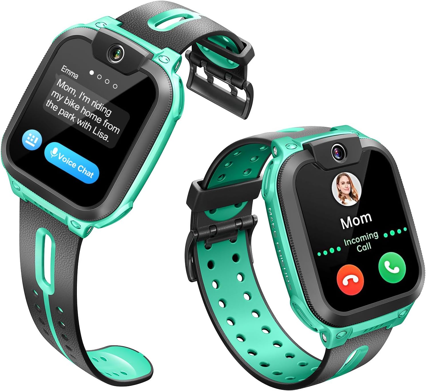 Watch Phone Z1, 4G Smart Watch for Kids with Real-Time HD Video & Phone Call, Smart Watch for Girls with Real-Time GPS Location, Smartwatch for Boys with IPX8 Water Resistance (Green)