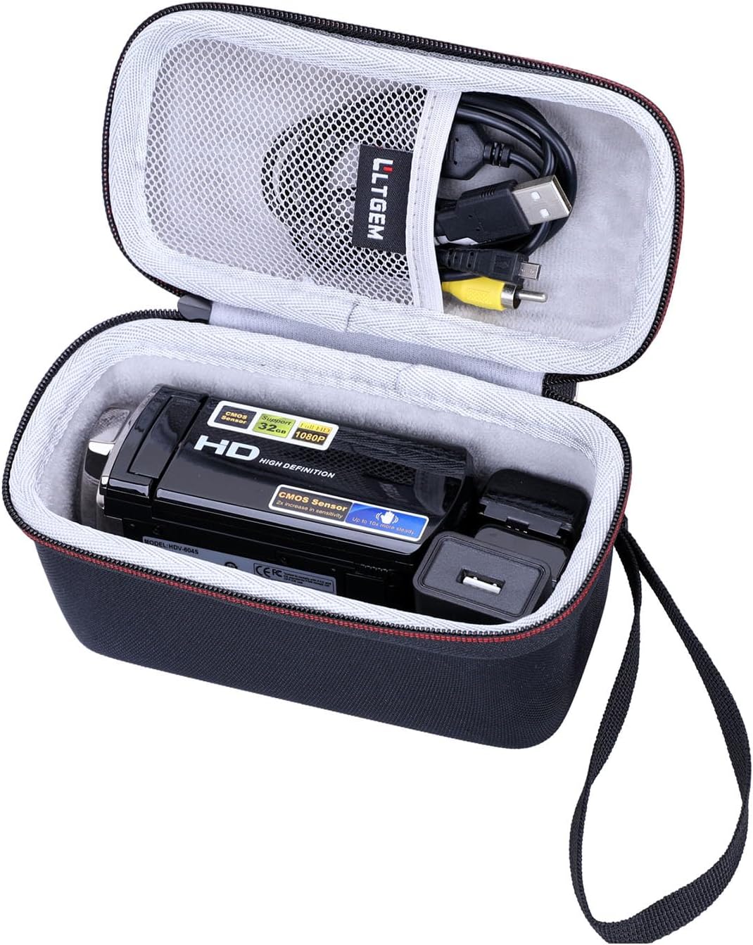 LTGEM Camcorder Cases Compatible with Kimire/SEREE/LOENTIR/VETEK/OLESIT Video Camera Camcorder(Inside: 6.4"x2.8"x3.3"), Case Only