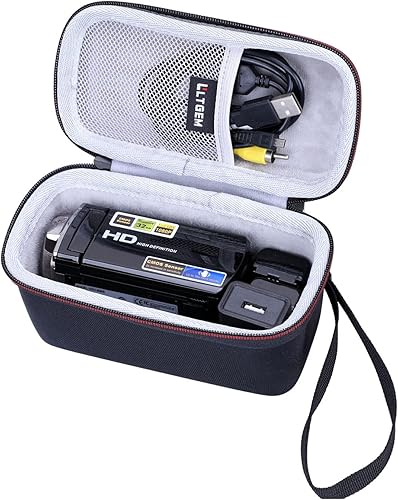 LTGEM - Estuches para videocámara compatibles con Kimire/SEREE/LOENTIR/VETEK/OLESIT videocámara (interior: 6.4 x 2.8 x 3.3 pulgadas), solo funda