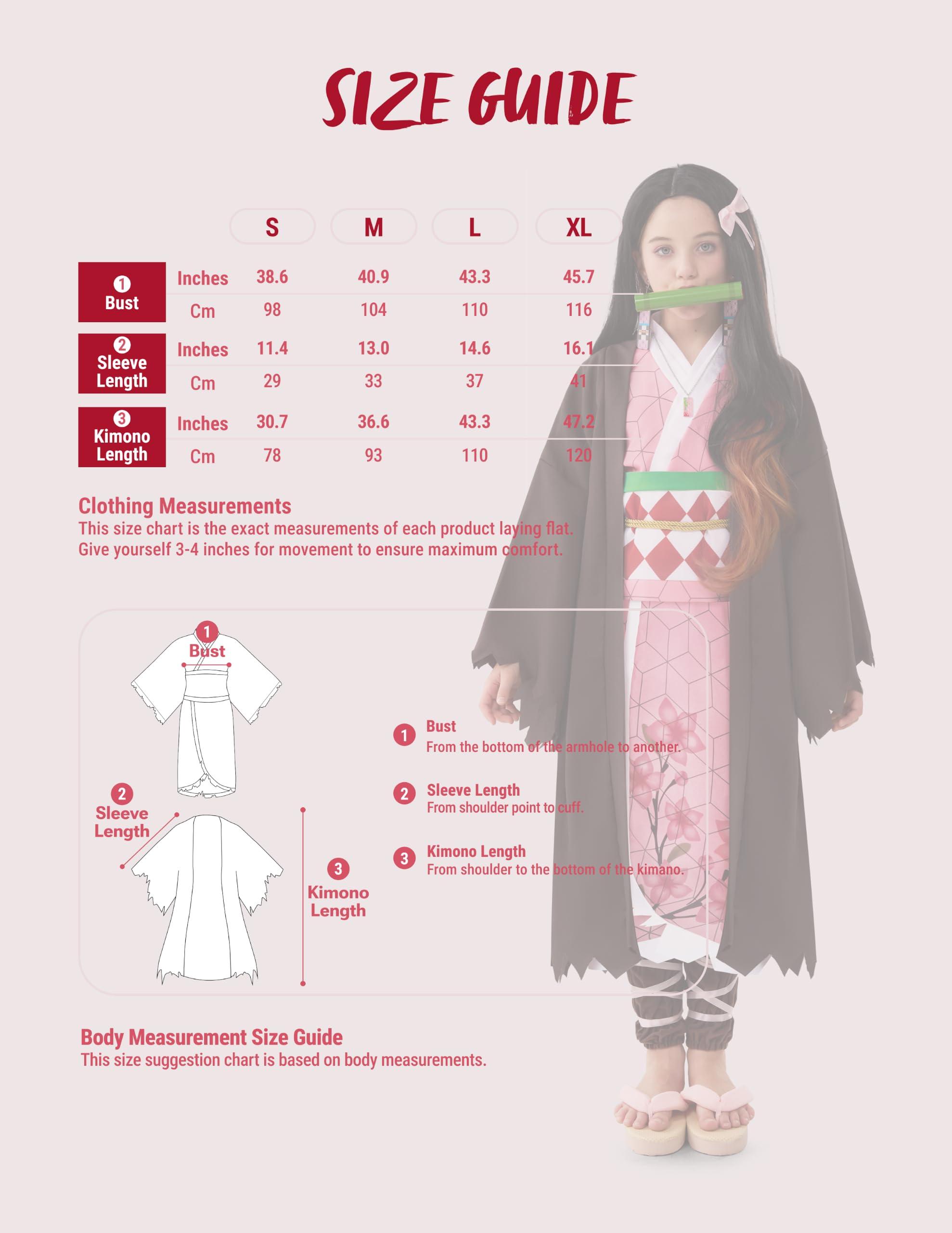 Spooktacular Creations Costume da ninja di Halloween per bambini, set kimono con parrucca per ragazze, vestito rosa anime per bambini piccoli