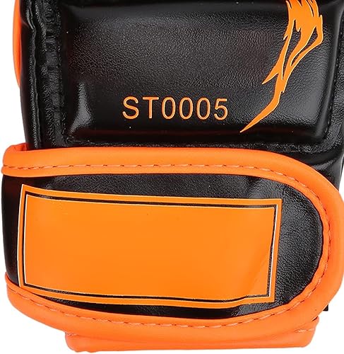 Miniatura 7 de Guantes de MMA, guantes profesionales de MMA sin dedos, de piel sintética, saco de boxeo Sanda, guantes de boxeo para saco de boxeo Sparring Muay