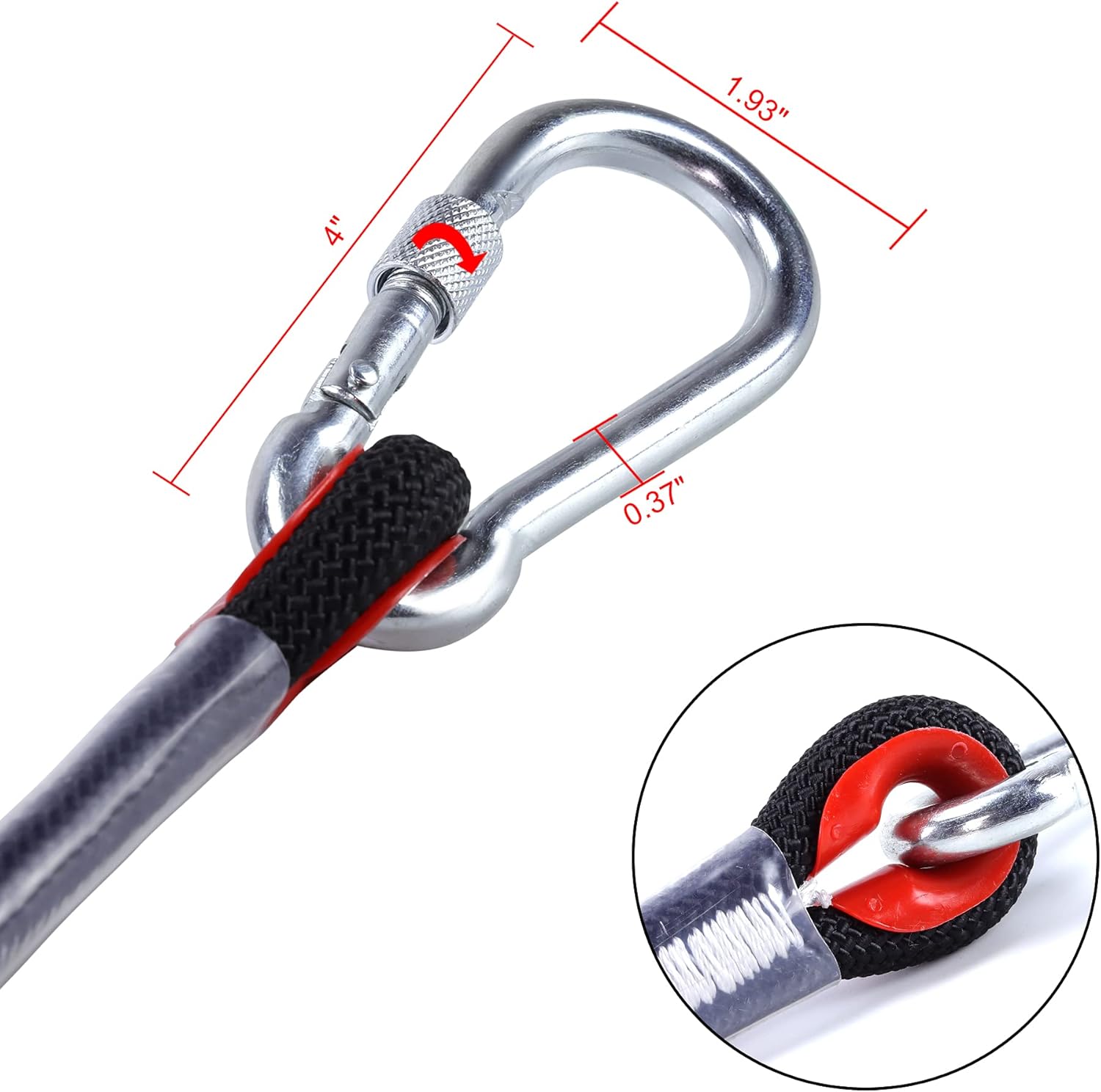 XMSKY Climbing Rope 12mm Rock Climbing Rope Rugged Static Outdoor Hiking Climbing Rope 1/2inch 65feet (Black) : Sports & Outdoors