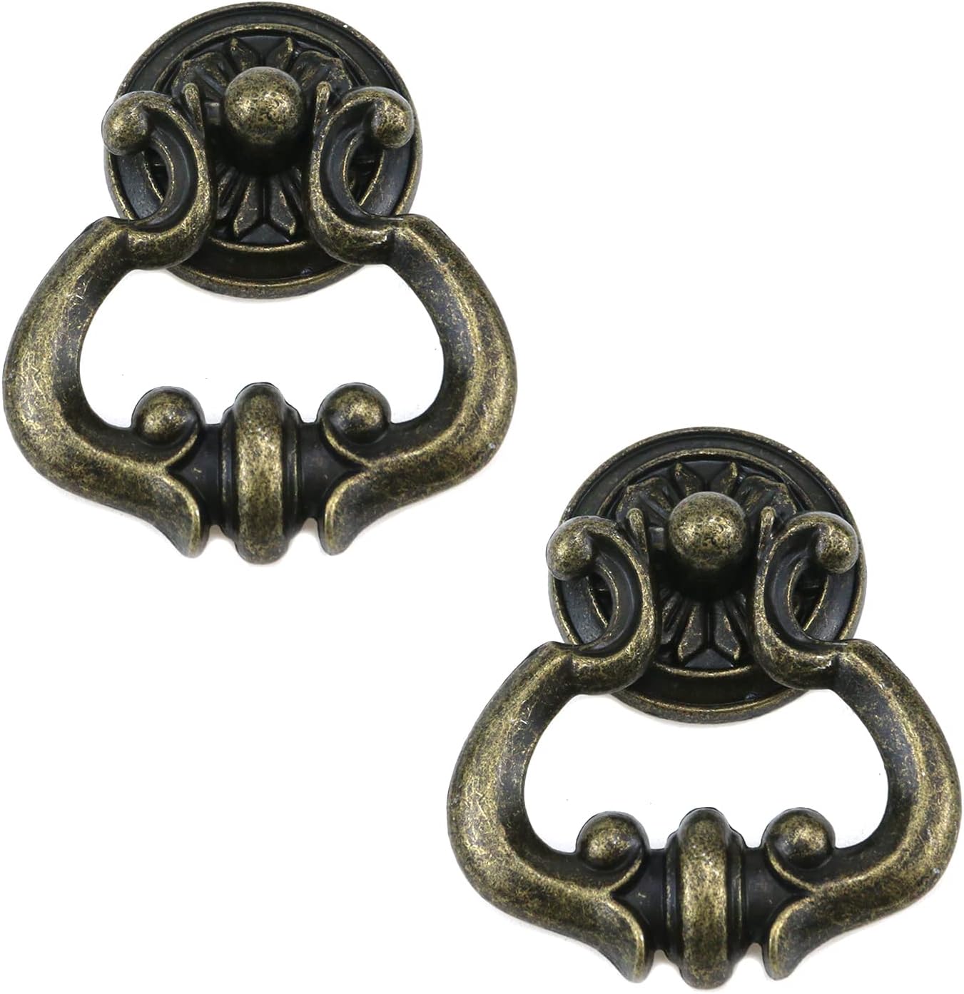 HNGSON Antique Ring Pull Handles Bronze Drop Ring Handle Pulls Pendant