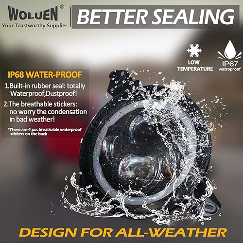 Miniatura 8 de Combo de faros delanteros y luces antiniebla para Je ep JL RGBW - Faros delanteros LED RGB de 9 pulgadas, niebla RGB de 4 pulgadas para Wrangler JL