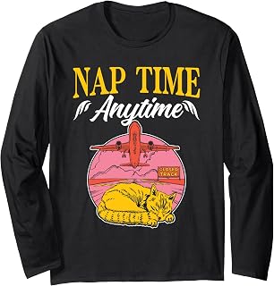 Nap Time Airport Terminal Nap Pod Napping Traveler Nap Lover Long Sleeve T-Shirt