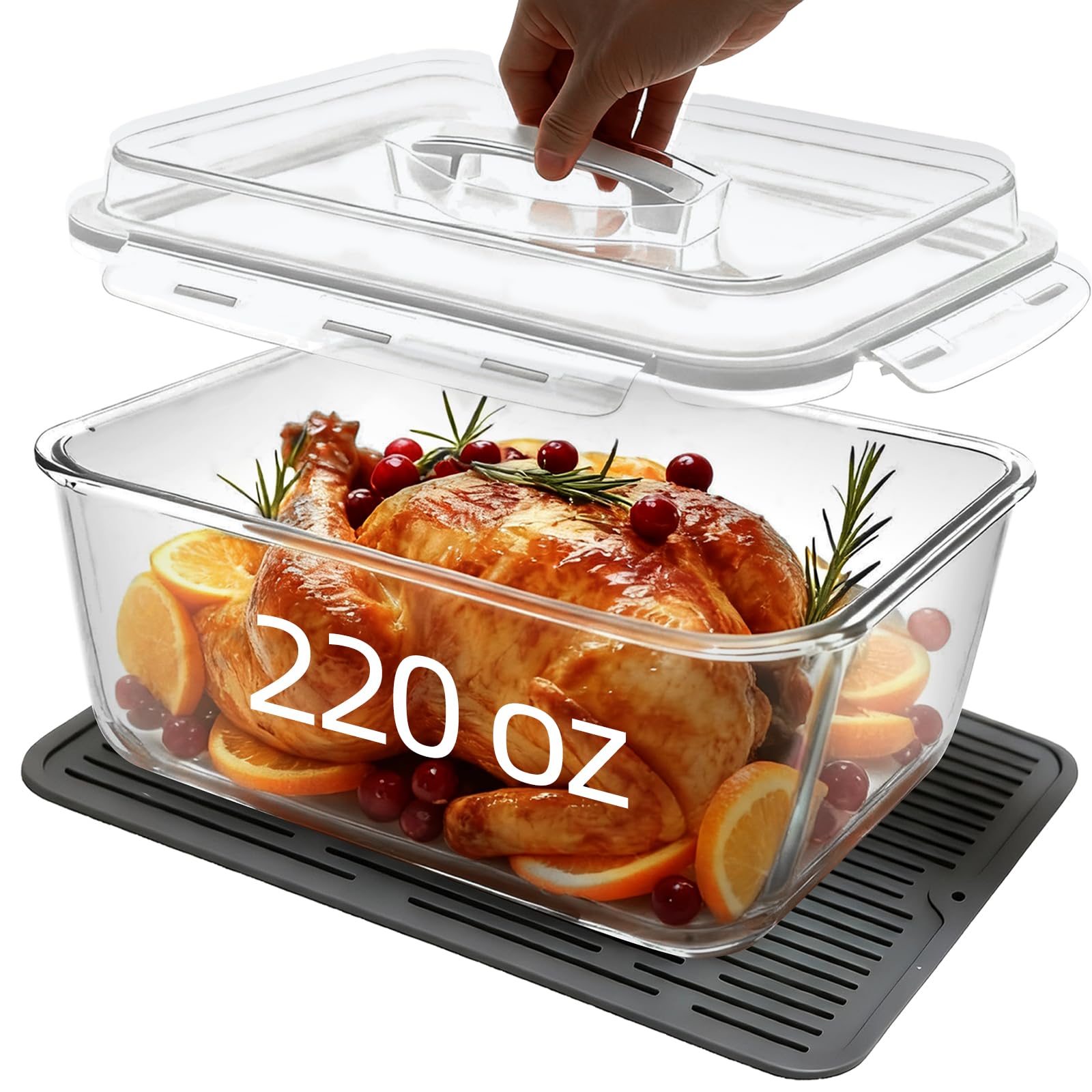 Extra Large Glass Storage Containers with Lids, Large Glass Food ...