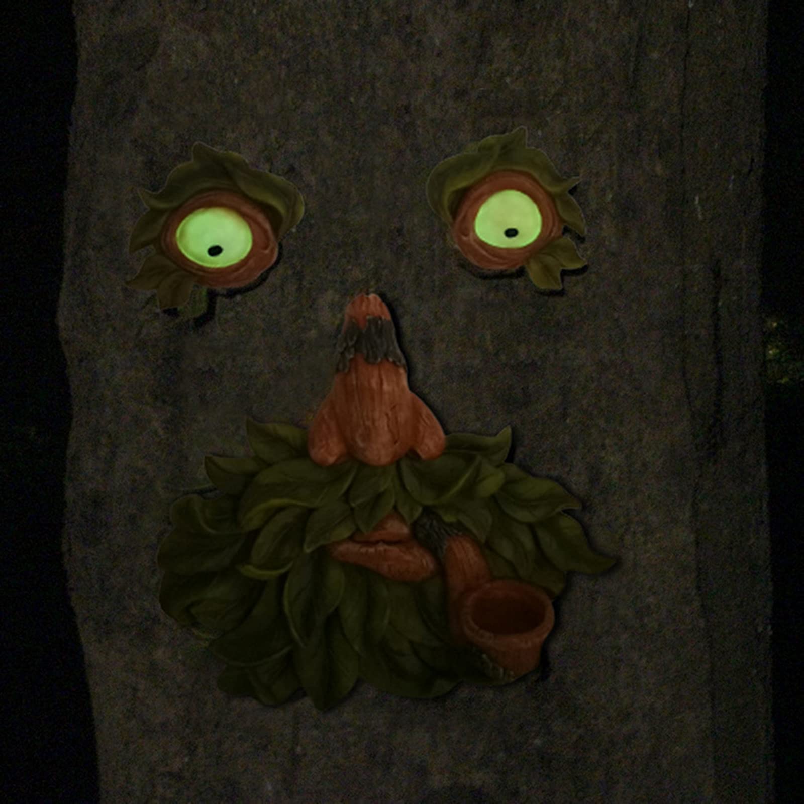 Générique Tree Face Decor, Old Man Resin Sculpture, Weather Resistant