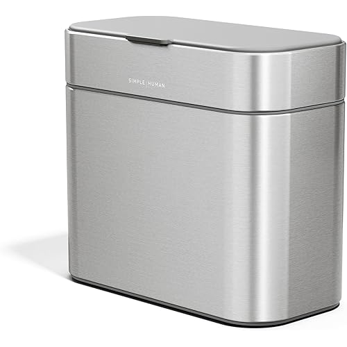 simplehuman Compost Caddy, Detachable and Countertop Bin, 4 Liter / 1.06 Gallon, Brushed Stainless Steel