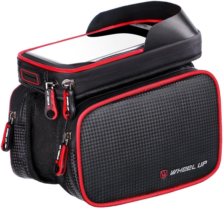 Bike Frame Bag, Head Tube Bag, Bicycle Cycling Front Top Tube Frame Pannier Double Bag Pouch Holder Crossbar Bag