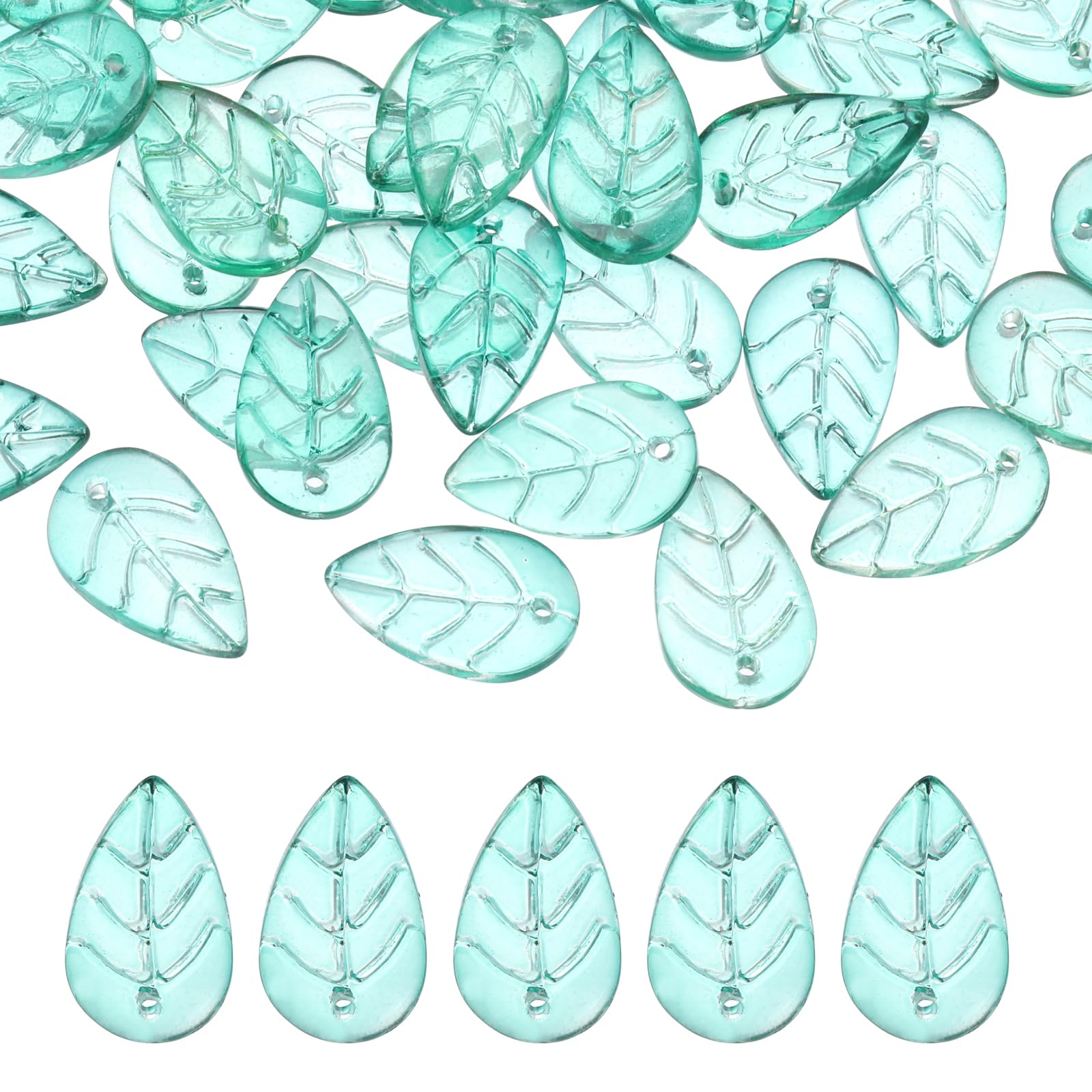 Pendentifs en cristal de verre tchèque PATIKIL, éléments feuilles translucides haut de gamme