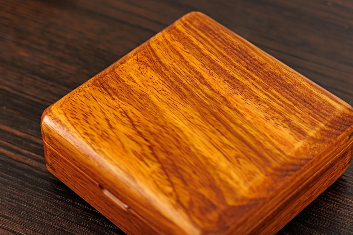 Solid Wood Ring Organizer, Handmade Walnut Jewelry Case for Multiple Rings, Cufflinks, Earrings - Portable Travel Size - Wooden Vintage Gift for Women, Valentine, Mother's Day