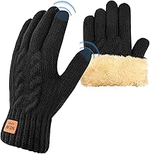 flintronic Winter Gloves, Touchscreen Gloves, Knitted Finger Gloves, Winter Gloves, Warm and Windproof Sports, Suitable for Men and Women, for Skiing, Cycling and SMS