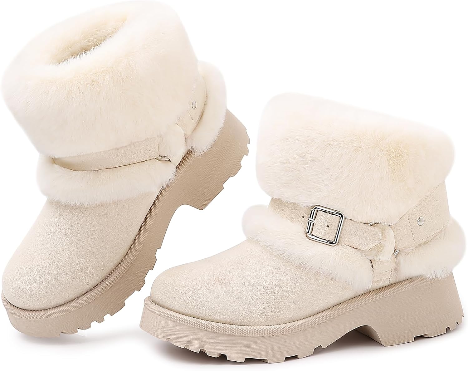 Platform Women's Ankle Boot - Cozy Slip-On Design