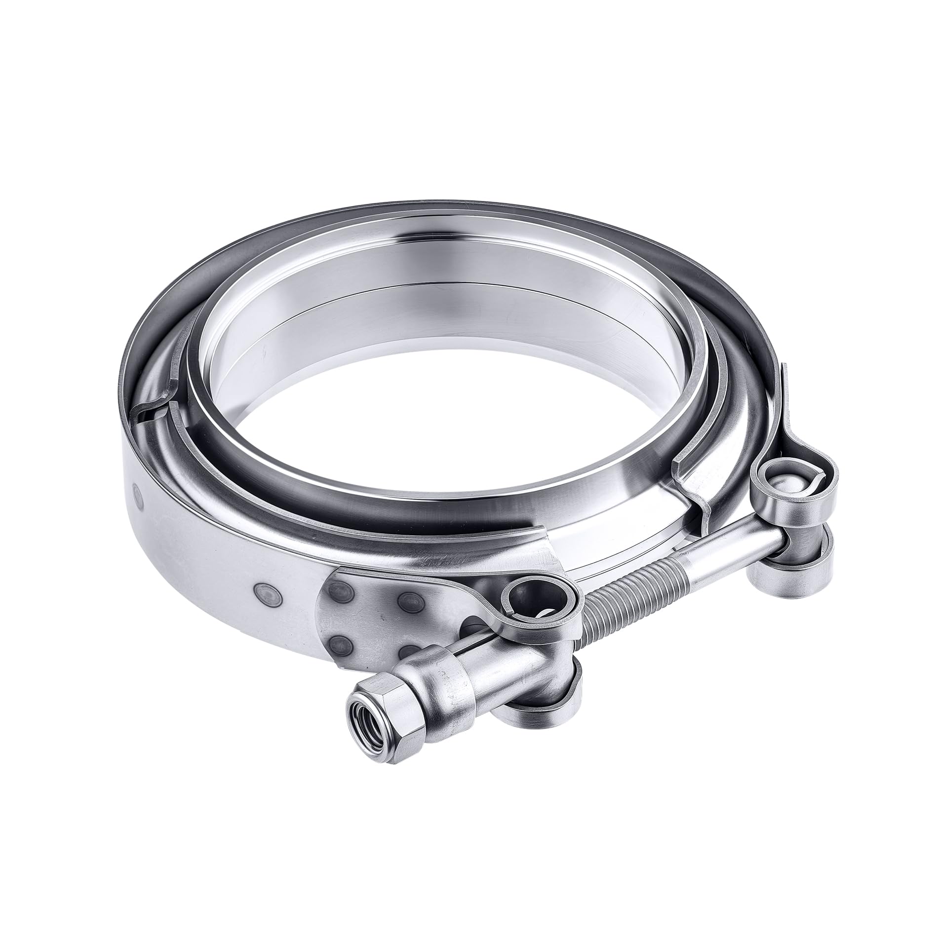 EVIL ENERGY V Band Clamp with Flange Male Female Stainless Steel (1, 3.25")