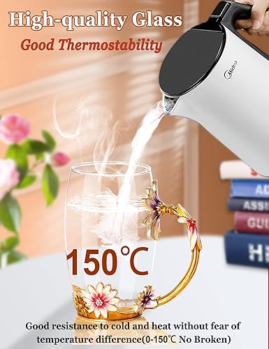 Miniatura 4 de Tazas de vidrio novedosas para café, té, leche caliente, bebidas frías, regalos únicos para mujeres, esposas, madres, amigas, novia, abuela, día de