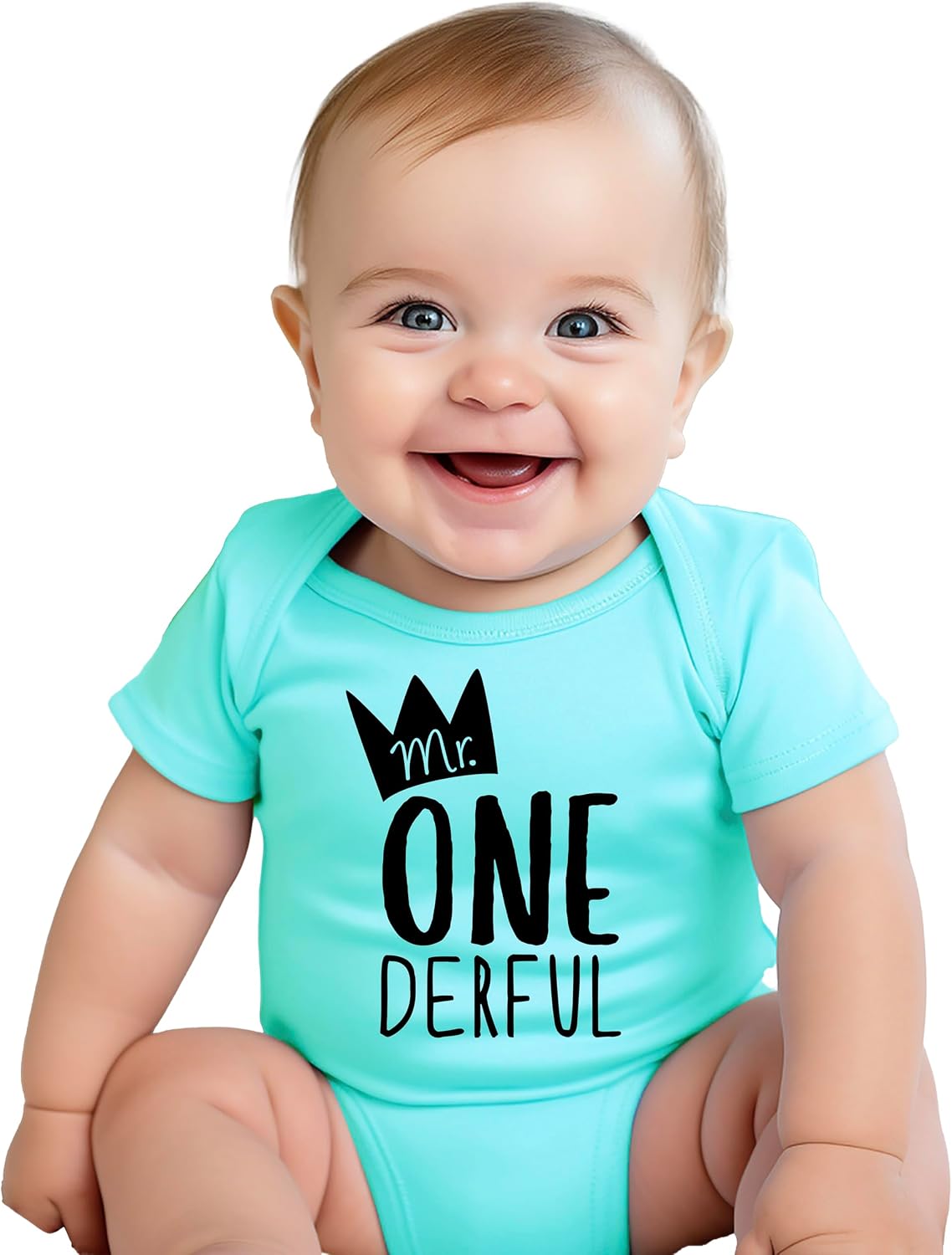 Olive Loves Apple Mr One-Derful Baby Boys 1st Birthday Bodysuit First Birthday Outfit for Boys