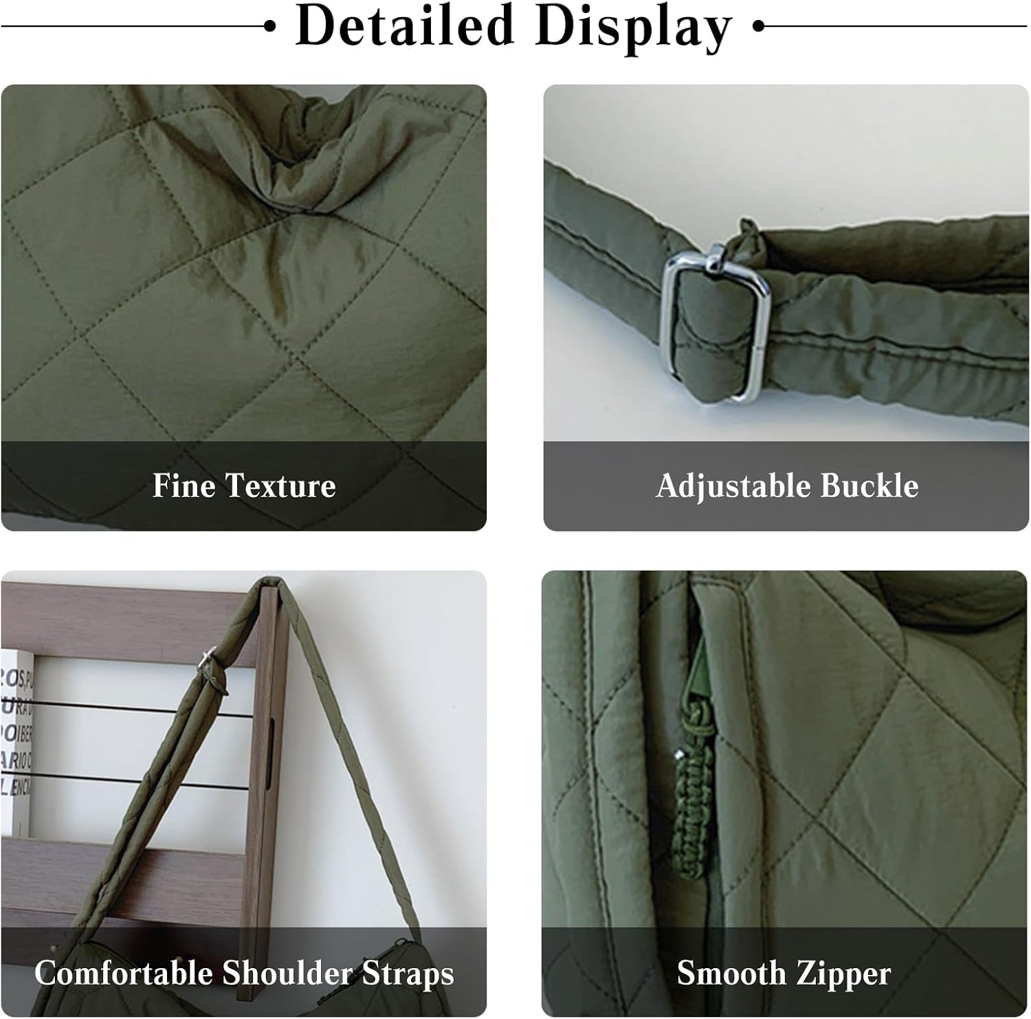 CORIOS Quilted Crossbody Bag for Women Soft Puffy Handbag Down Cotton Padded Top Handle Bag Lightweight Padding Shoulder Bag