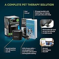 Vista 5 de Sound Oasis Pet Bluetooth Sound Machine, 20 Dr Developed Calming Sounds to Soothe, Relax, Separation, Anxiety, Stress Relief, Sleep for Canine