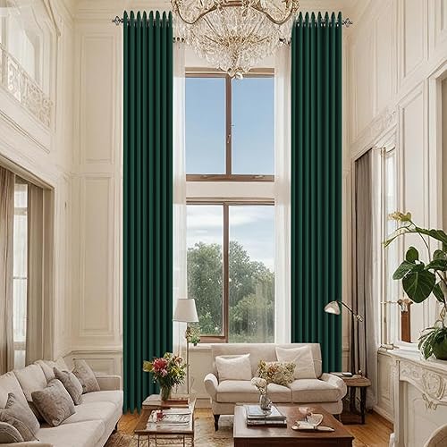 Miniatura 77 de Cortinas Opacas para Dormitorio con Aislamiento Térmico de Ojales Sólidos para Ventana Extra Anchas para Puerta Corredera, Juego de 2 Paneles de