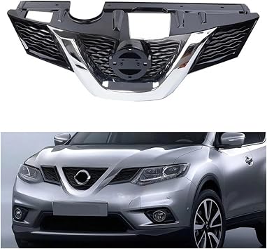 Auto Racing Grille Nissan X-Trail X-Trail T32 2014 2015 2017 2016 2018 Abs Mesh Mask Bumper Cover Grille Grille Car Parts Color A With camera hole
