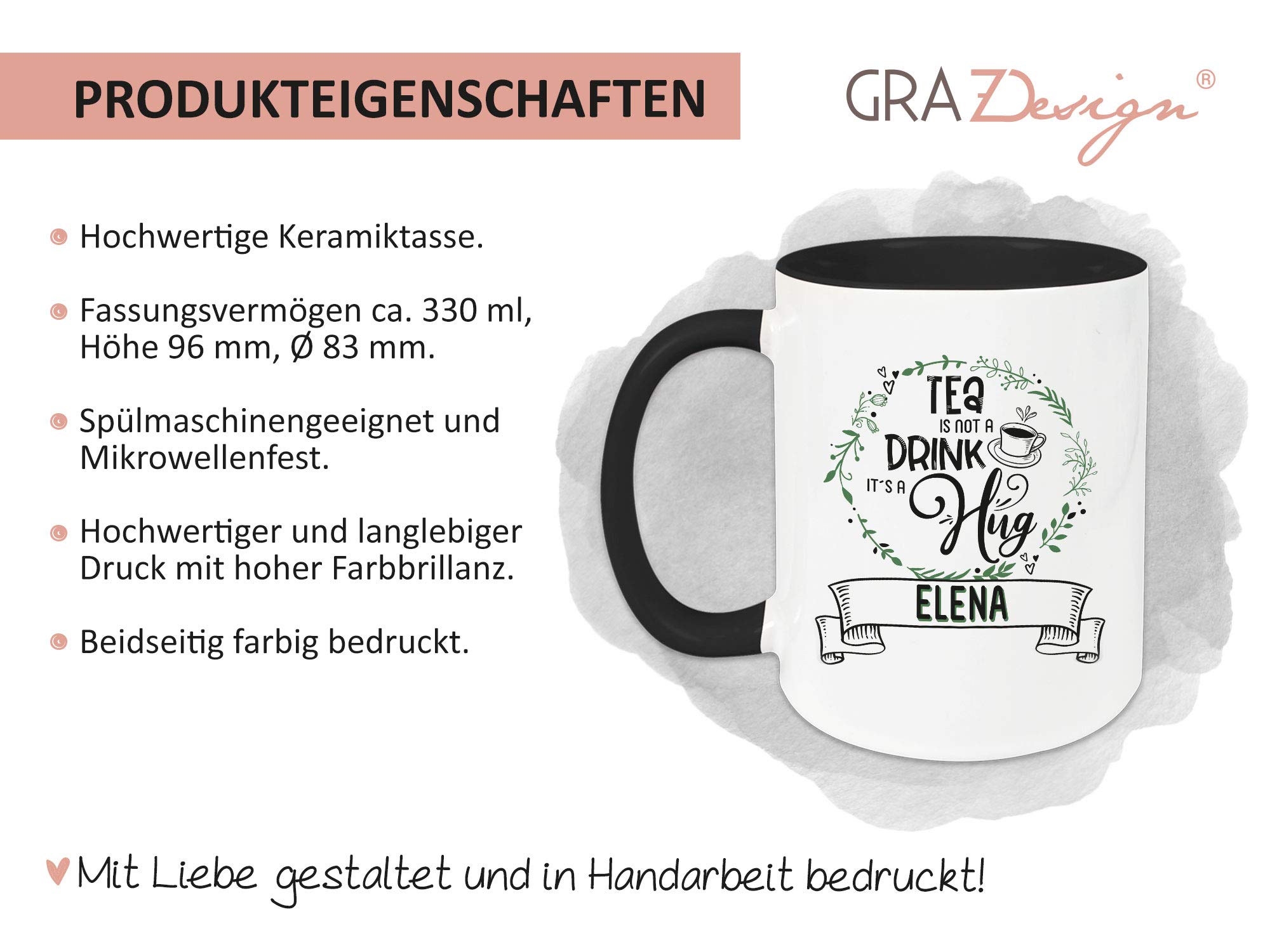 GRAZDesign Tee Geschenkset mit Namen Teebox Tasse mit Thermosflasche Weihnachten inkl. Tee und Box - Geschenkbox (Tee Spruch, Geschenkset)